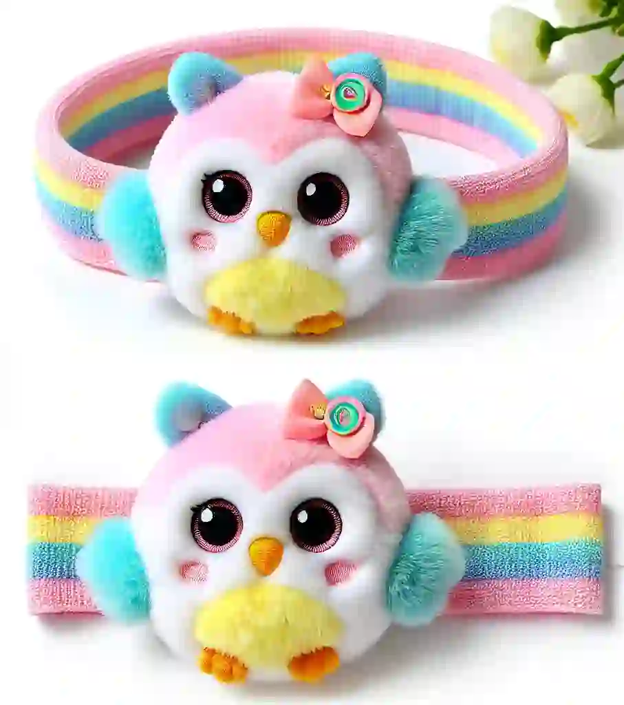 Owl-Themed Baby Headband with Plush Owl Toy